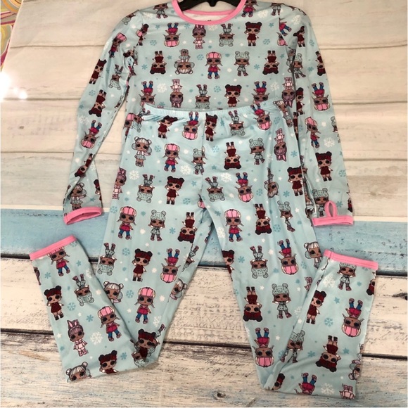LOL Surprise Girls Pajama Set Cuddl Duds Climate Right Size Large - Picture 10 of 10